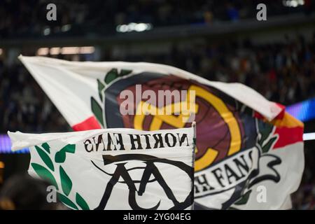 Madrid, Espagne. 5 novembre 2024. Les supporters acclament lors du match de Ligue des champions de l'UEFA entre le Real Madrid et l'AC Milan au stade Santiago Bernabeu le 5 novembre 2024 à Madrid, Espagne (crédit image : © Jack Abuin/ZUMA Press Wire) USAGE ÉDITORIAL UNIQUEMENT ! Non destiné à UN USAGE commercial ! Banque D'Images