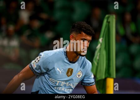 Portugal. 05 novembre 2024. Matheus Nunes milieu de terrain de Manchester City lors du match MD4 de l'UEFA Champions League 2024/25 entre le Sporting Clube de Portugal et Manchester City à l'Estadio Jose Alvalade le 05 novembre 2024 à Lisbonne, Portugal. UEFA Champions League - Sporting CP vs Manchester City (Valter Gouveia/SPP) crédit : SPP Sport Press photo. /Alamy Live News Banque D'Images