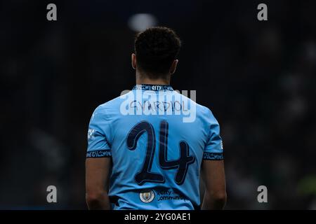 05 novembre 2024. Lisbonne, Portugal. Le défenseur croate de Manchester City Josko Gvardiol (24 ans) en action lors du match de la phase de groupes pour l'UEFA Champions League, Sporting vs Manchester City crédit : Alexandre de Sousa/Alamy Live News Banque D'Images