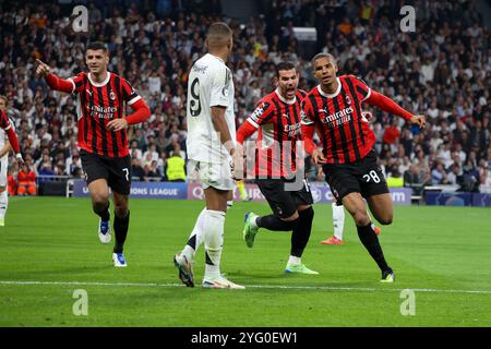 Madrid, Espagne. 06 novembre 2024. Le Real Madrid a perdu ce soir par 1-3 contre l'AC Milan en Ligue des Champions de l'UEFA lors d'un match joué au stade Santiago Bernabeu de Madrid. Crédit : D. Canales Carvajal/Alamy Live News Banque D'Images