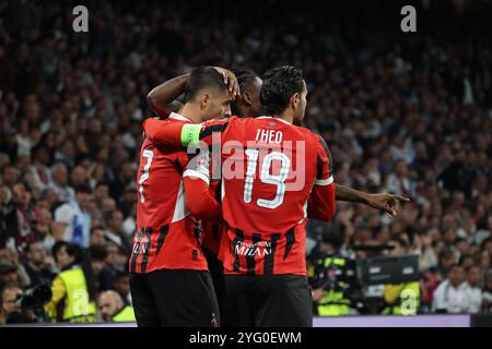 Madrid, Espagne. 06 novembre 2024. Le Real Madrid a perdu ce soir par 1-3 contre l'AC Milan en Ligue des Champions de l'UEFA lors d'un match joué au stade Santiago Bernabeu de Madrid. Crédit : D. Canales Carvajal/Alamy Live News Banque D'Images