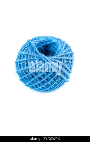 Ruban de jute bleu pour l'emballage cadeau, les loisirs et l'artisanat Banque D'Images