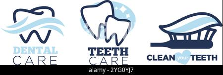 Conception d'icône de dent de clinique dentaire Illustration de Vecteur