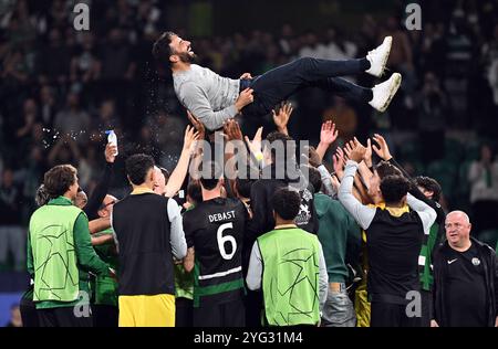 Photo datée du 05-11-2024 de Ruben Amorim, qui insiste sur le fait que rien ne peut être lu dans la défaite étonnante du Sporting Lisbon contre Manchester City alors qu'il se prépare à un «monde différent» à Manchester United. Date d'émission : mercredi 6 novembre 2024. Banque D'Images