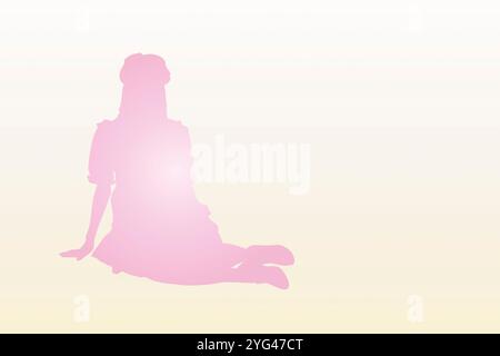 Silhouette de femme de ménage Banque D'Images