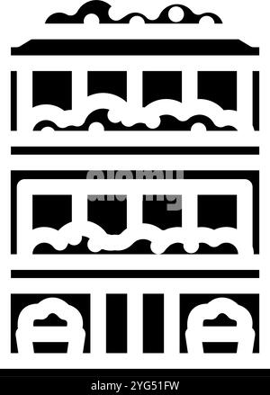 illustration vectorielle d'icône de glyphe de bâtiment écologique d'architecture écologique Illustration de Vecteur