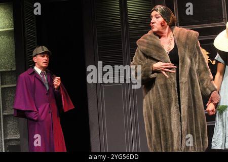 Jan Sosniok und Katy Karrenbauer BEI der Probe zum Theaterstueck „Sherlock Holmes : Der Fall Moriarty“ AM 6.11.2024 in der Komoedie Winterhuder Faehrha Banque D'Images