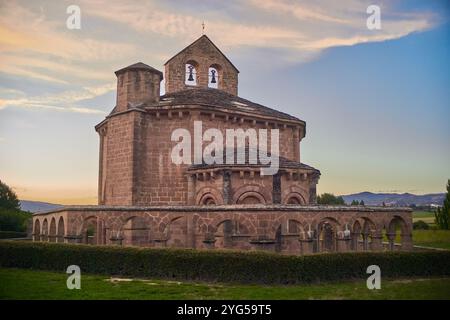 Iglesia de Santa Maria de Eunate au lieu James Way près de Puente la Reina Banque D'Images