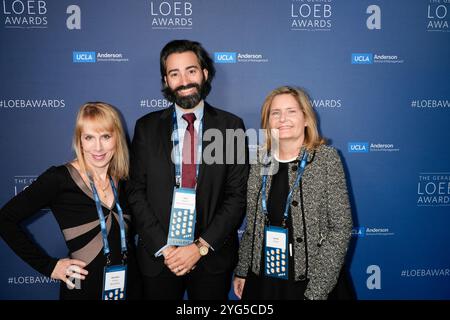 Sheridan Prasso, Telis Demos, Ianthe Dugan lors des Gerald Loeb Awards 2024 présentés par UCLA Anderson, qui se sont tenus à la Rainbow Room à New York, New York, USA, le jeudi 10 octobre 2024. Crédit : Jennifer Graylock-Graylock.com Banque D'Images