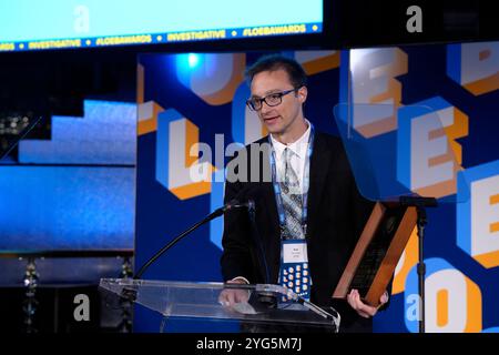 Bob Herman, STAT, LAURÉAT des Gerald Loeb Awards 2024 présentés par UCLA Anderson, qui se sont tenus à la Rainbow Room à New York City, New York, USA, le jeudi 10 octobre 2024. Crédit : Jennifer Graylock-Graylock.com Banque D'Images