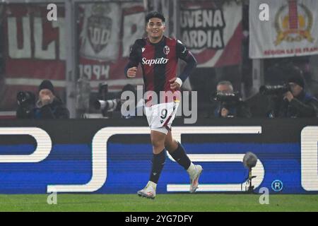 Santiago Castro (Bologna FC) lors du match de football Bologna FC vs AS Monaco, UEFA Champions League à Bologne, Italie, 05 novembre 2024 Banque D'Images