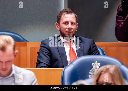 2024-07-03 Dutch Tweede Kamer débat en plénière DEN HAAG, PAYS-BAS - 3 JUILLET: Maikel Boon PVV lors du débat plénier à la Tweede Kamer le 3 juillet 2024 à Den Haag, pays-Bas Den Haag Tweede Kamer pays-Bas contenu non disponible pour redistribution aux pays-Bas directement ou indirectement par des tiers. Droit d'auteur : xJohnxBeckmannx Banque D'Images