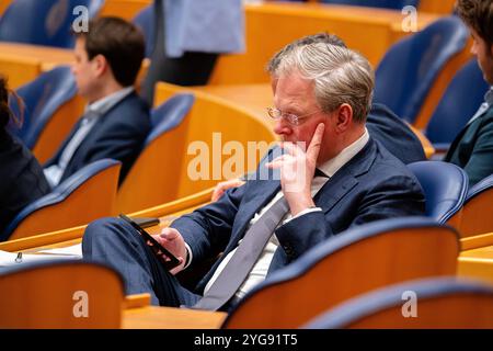 2024-01-16 Néerlandais Tweede Kamer heure des questions DEN HAAG, PAYS-BAS - 16 JANVIER : Folkert Idsinga NSC pendant l'heure des questions au Tweede Kamer le 16 janvier 2024 à Den Haag, pays-Bas Den Haag Tweede Kamer pays-Bas contenu non disponible pour redistribution aux pays-Bas directement ou indirectement par des tiers. Droit d'auteur : xJohnxBeckmannx Banque D'Images