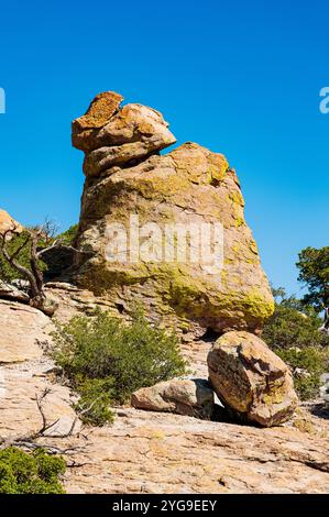 Formations rocheuses inhabituelles ; Massai point ; Chiricahua National Monument ; Arizona ; États-Unis Banque D'Images
