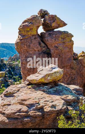Formations rocheuses inhabituelles ; Massai point ; Chiricahua National Monument ; Arizona ; États-Unis Banque D'Images