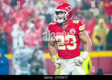 Kansas City, Missouri, États-Unis, 4 novembre 2024, joueur des Kansas City Chiefs, la rue Tranquil #23, au GEHA Field Arrowhead Stadium. (Crédit photo : Marty Jean-Louis/Alamy Live News Banque D'Images