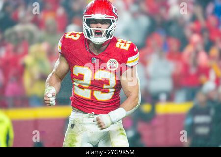 Kansas City, Missouri, États-Unis, 4 novembre 2024, joueur des Kansas City Chiefs, la rue Tranquil #23, au GEHA Field Arrowhead Stadium. (Crédit photo : Marty Jean-Louis/Alamy Live News Banque D'Images