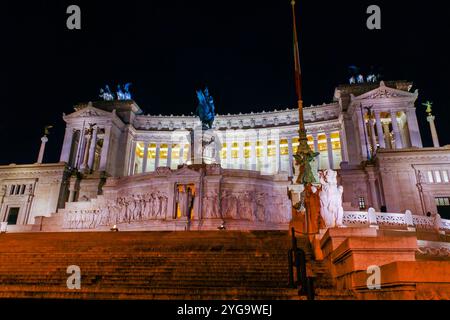 Vittoriano, le monument Victor Emmanuel II, l'un des monuments les plus reconnaissables de Rome sur la Piazza Venezia, Rome, Italie Banque D'Images