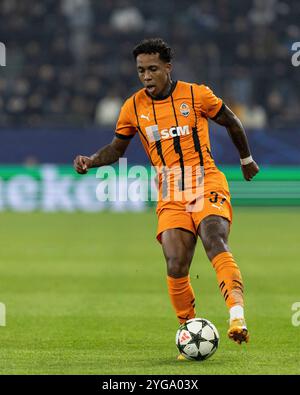 Gelsenkirchen, Deutschland. 06 novembre 2024. Kevin (FC Shakhtar Donetsk, 37) UEFA Champions League : FC Shakhtar Donetsk - BSC Young Boys ; Arena AufSchalke, Gelsenkirchen ; 06.11.2024 crédit : dpa/Alamy Live News Banque D'Images