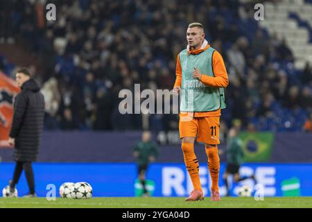 Gelsenkirchen, Deutschland. 06 novembre 2024. Olaksandr Zubkov (FC Shakhtar Donetsk, UEFA Champions League : FC Shakhtar Donetsk - BSC Young Boys ; Arena AufSchalke, Gelsenkirchen ; 06.11.2024 crédit : dpa/Alamy Live News Banque D'Images