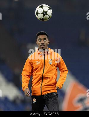 Gelsenkirchen, Deutschland. 06 novembre 2024. Newertton (FC Shakhtar Donetsk, 39) UEFA Champions League : FC Shakhtar Donetsk - BSC Young Boys ; Arena AufSchalke, Gelsenkirchen ; 06.11.2024 crédit : dpa/Alamy Live News Banque D'Images