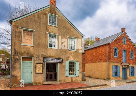 White Hall Tavern, Harpers Ferry National Historic Park, Virginie occidentale, États-Unis. Banque D'Images