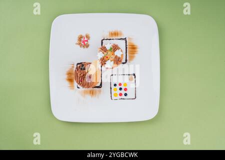 Délicieux plateau de cupcakes Banque D'Images