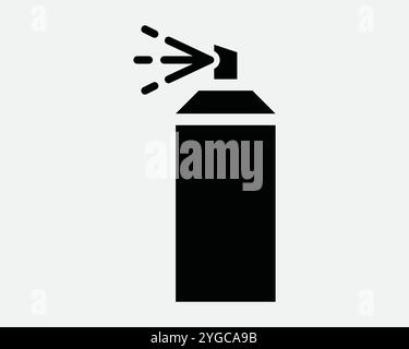 SprayCan Spray Can Graffiti Hairspray cheveux aérosol déodorant insecticide acheter Bugspray Paint Paint Container Vector Sign Icon Shape Outline Black White Illustration de Vecteur