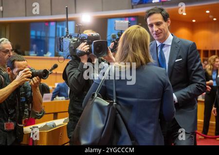 LA HAYE - le commissaire européen Wopke Hoekstra (climat et croissance propre) lors d'une audition avec les députés européens. L’audition fait partie de la (re)nomination en tant qu’Eurocommissaire. ANP JONAS roosens pays-bas OUT - belgique OUT Banque D'Images