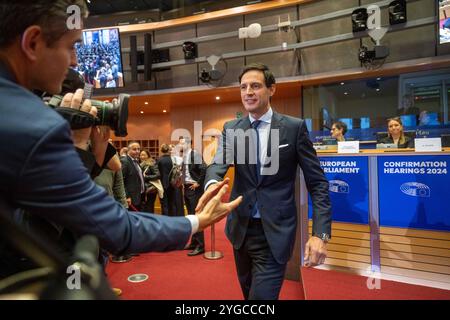 LA HAYE - le commissaire européen Wopke Hoekstra (climat et croissance propre) lors d'une audition avec les députés européens. L’audition fait partie de la (re)nomination en tant qu’Eurocommissaire. ANP JONAS roosens pays-bas OUT - belgique OUT Banque D'Images