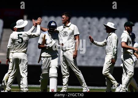 MELBOURNE AUSTRALIE. 7 novembre 2024. Australie v Inde 2e test au Melbourne Cricket Ground, Melbourne, Australie le 7 novembre 2024. Crédit : Karl Phillipson / Alamy Live News Banque D'Images