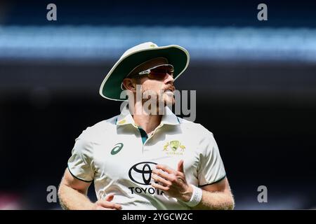 MELBOURNE AUSTRALIE. 7 novembre 2024. Sur la photo : Australie Bowler Nathan McAndrew lors du 2e test non officiel du match de cricket de la série de test Australie A vs Inde A au Melbourne Cricket Ground, Melbourne, Australie le 7 novembre 2024. Crédit : Karl Phillipson / Alamy Live News Banque D'Images