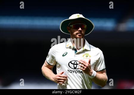 MELBOURNE AUSTRALIE. 7 novembre 2024. Sur la photo : Australie Bowler Nathan McAndrew lors du 2e test non officiel du match de cricket de la série de test Australie A vs Inde A au Melbourne Cricket Ground, Melbourne, Australie le 7 novembre 2024. Crédit : Karl Phillipson / Alamy Live News Banque D'Images