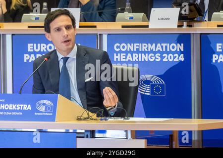 LA HAYE - le commissaire européen Wopke Hoekstra (climat et croissance propre) lors d'une audition avec les députés européens. L’audition fait partie de la (re)nomination en tant qu’Eurocommissaire. ANP JONAS roosens pays-bas OUT - belgique OUT Banque D'Images