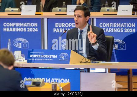 LA HAYE - le commissaire européen Wopke Hoekstra (climat et croissance propre) lors d'une audition avec les députés européens. L’audition fait partie de la (re)nomination en tant qu’Eurocommissaire. ANP JONAS roosens pays-bas OUT - belgique OUT Banque D'Images