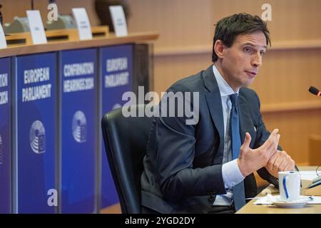 LA HAYE - le commissaire européen Wopke Hoekstra (climat et croissance propre) lors d'une audition avec les députés européens. L’audition fait partie de la (re)nomination en tant qu’Eurocommissaire. ANP JONAS roosens pays-bas OUT - belgique OUT Banque D'Images