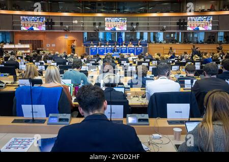 LA HAYE - le commissaire européen Wopke Hoekstra (climat et croissance propre) lors d'une audition avec les députés européens. L’audition fait partie de la (re)nomination en tant qu’Eurocommissaire. ANP JONAS roosens pays-bas OUT - belgique OUT Banque D'Images