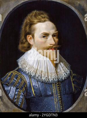 Sir Nathaniel Bacon (1585-1627), peinture autoportrait du peintre anglais à l'huile sur panneau, vers 1625 Banque D'Images