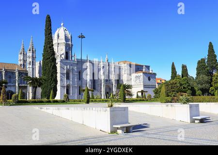 Lisbonne, Portugal, 27 mars 2018 : le monastère des Jeronimos ou monastère des Hiéronymites est situé à Lisbonne, Portugal, Europe Banque D'Images