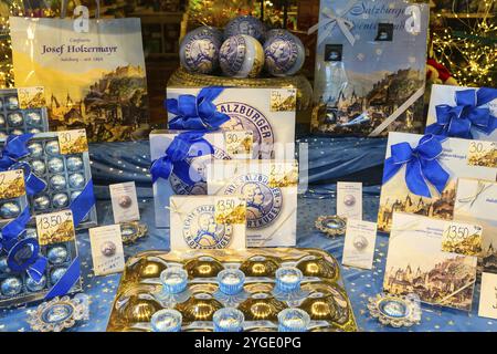 Salzbourg, Autriche, 25 décembre 2016 : assortiment de bonbons du magasin de bonbons traditionnels Mozart à Salzbourg, en Europe Banque D'Images