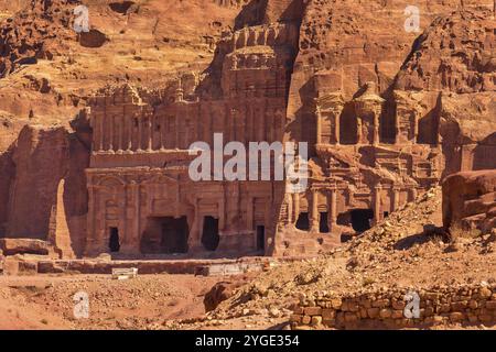 Petra, Jordan Royal et tombe corinthienne dans la ville antique Banque D'Images