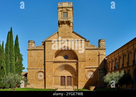 Monasterio de Santa Maria la Real de la Oliva à Navarre - un monastère cistercien médiéval Banque D'Images