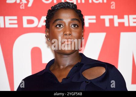 Roma, Latium. 07 novembre 2024. Lashana Lynch participe à la photocall du film le jour du Jackal à l'Hôtel équipé Regis Rome (Italie) 07 novembre 2024 crédit : massimo insabato/Alamy Live News Banque D'Images