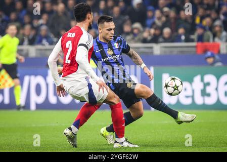 Milan, Italie, Italie. 6 novembre 2024. Lautaro MARTINEZ de l'Inter Milan lors du match MD4 de l'UEFA Champions League, League phase MD4 entre le FC Internazionale et l'Arsenal FC au Stadio Giuseppe-Meazza le 6 novembre 2024 à Milan, Italie. (Crédit image : © Matthieu Mirville/ZUMA Press Wire) USAGE ÉDITORIAL SEULEMENT! Non destiné à UN USAGE commercial ! Banque D'Images