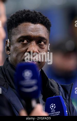 Milan, Italie. 06 novembre 2024. Pundit et ancien joueur Clarence Seedorf lors du match de football de l'UEFA Champions League 2024/2025 entre le FC Internazionale et l'Arsenal FC au stade San Siro de Milan (Italie), le 6 novembre 2024. Crédit : Insidefoto di andrea staccioli/Alamy Live News Banque D'Images