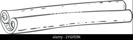 Vecteur cannelle et anis étoilé. Illustration de haute qualité. dessin sur fond blanc. Assaisonnement aromatique pour vin chaud, boissons, pâtisseries, desserts. Pour parfums d'intérieur, bougies, parfums Illustration de Vecteur