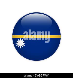 Bouton indicateur Nauru on Illustration de Vecteur