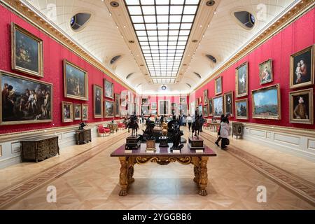 La Grande Galerie. La Wallace Collection, à Londres. Un musée d'art national à Hertford House. Banque D'Images