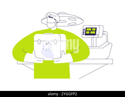 Illustration du vecteur de concept abstrait de chirurgie de transplantation cardiaque. Illustration de Vecteur