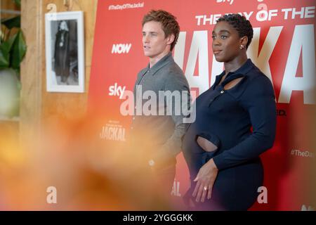 Rome, Italie. 07 novembre 2024. Eddie Redmayne et Lashana Lynch assistent à ''The Day of the Jackal'' photocall au Hôtel Regis à Rome, Italie, le 7 novembre 2024. (Photo de Luca Carlino/NurPhoto) crédit : NurPhoto SRL/Alamy Live News Banque D'Images